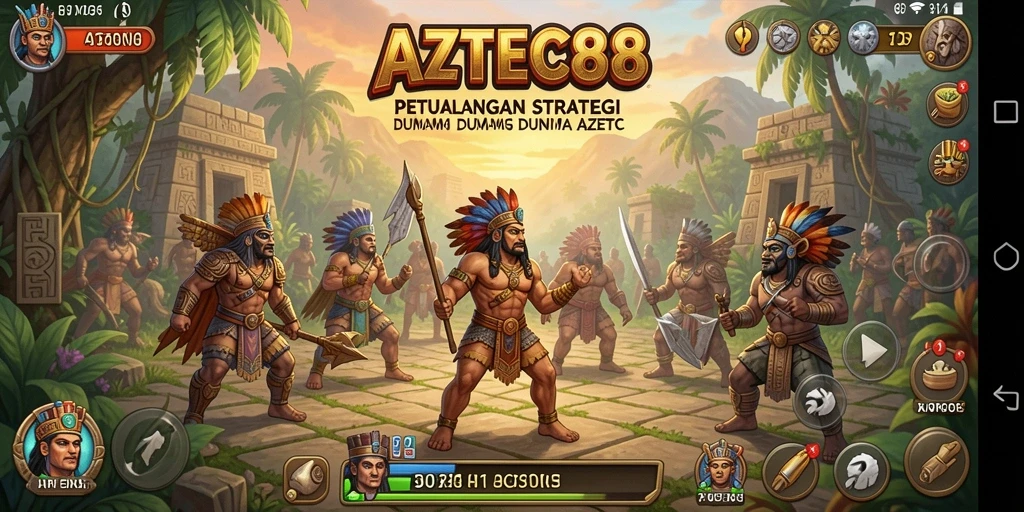 Tampilan menakjubkan dari gameplay AZTEC88 dalam aksi strategis.