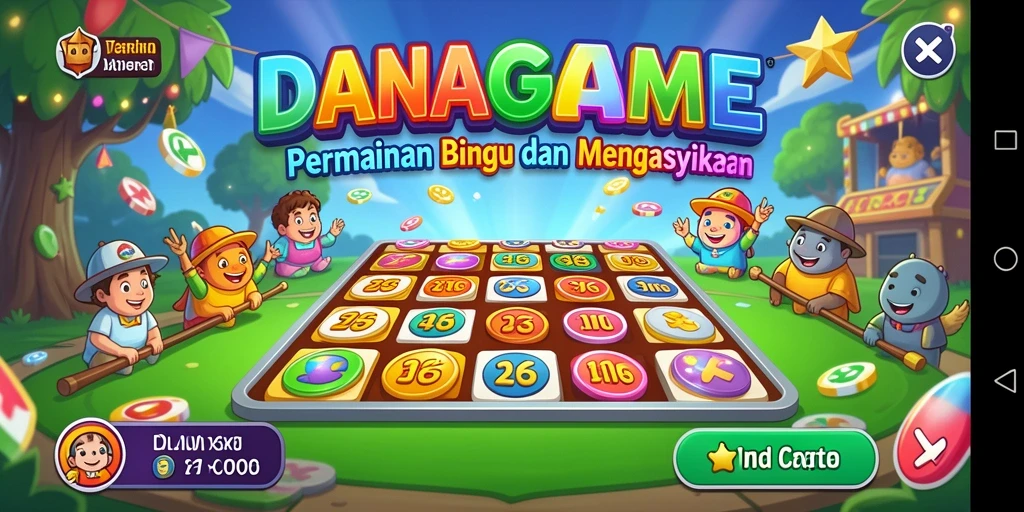 Screenshot gameplay DANAGAME yang menunjukkan keseruan bermain Bingo.