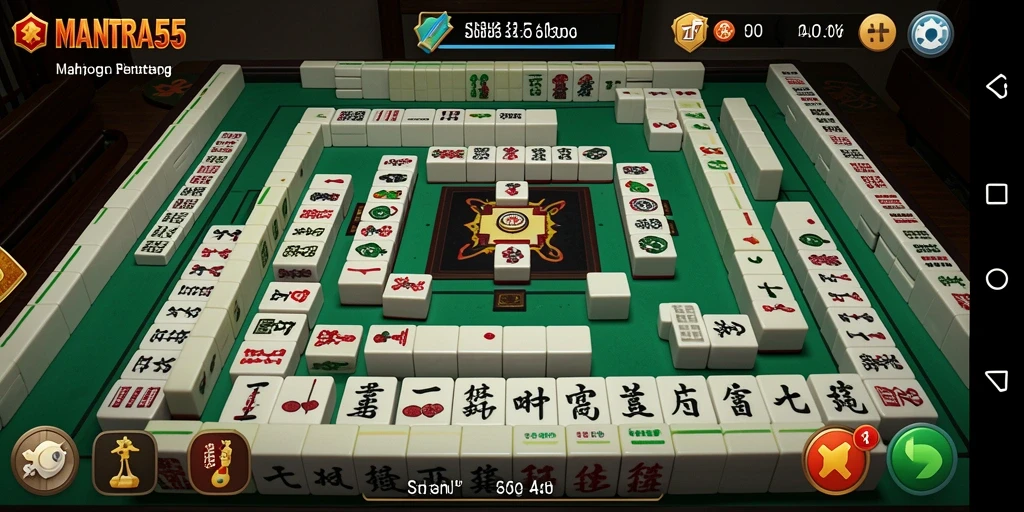 Gameplay seru di MANTRA55 dengan tantangan Mahjong.