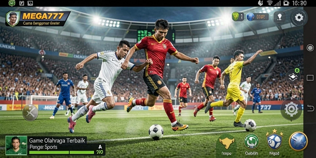 Tampilan gameplay menarik dalam MEGA777 dengan aksi olahraga seru.