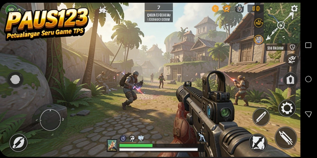 Tampilan gameplay yang intens dan mendebarkan dalam PAUS123.
