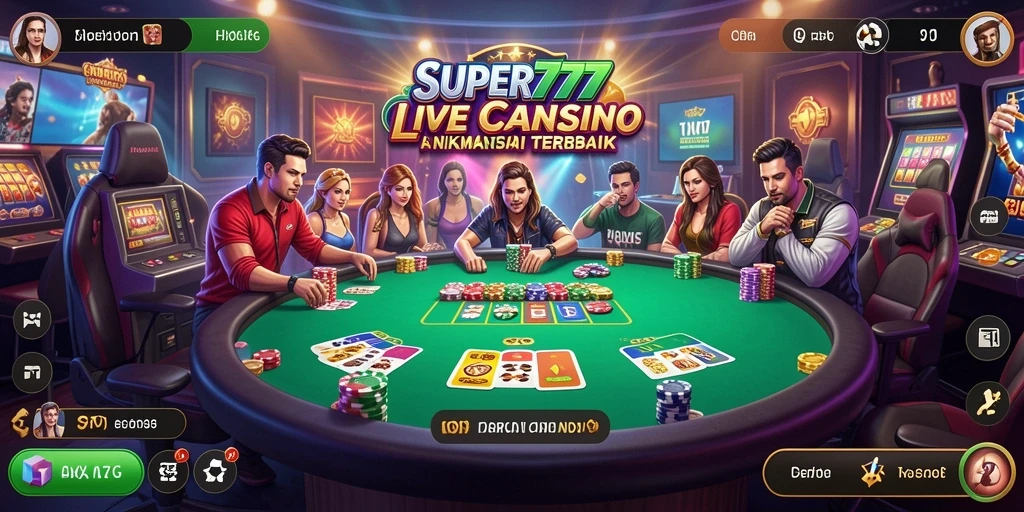 Tampilan menyenangkan gameplay Live Casino di SUPER777.