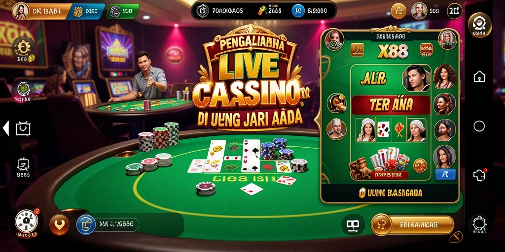Tampilan menarik saat bermain Live Casino di X88.