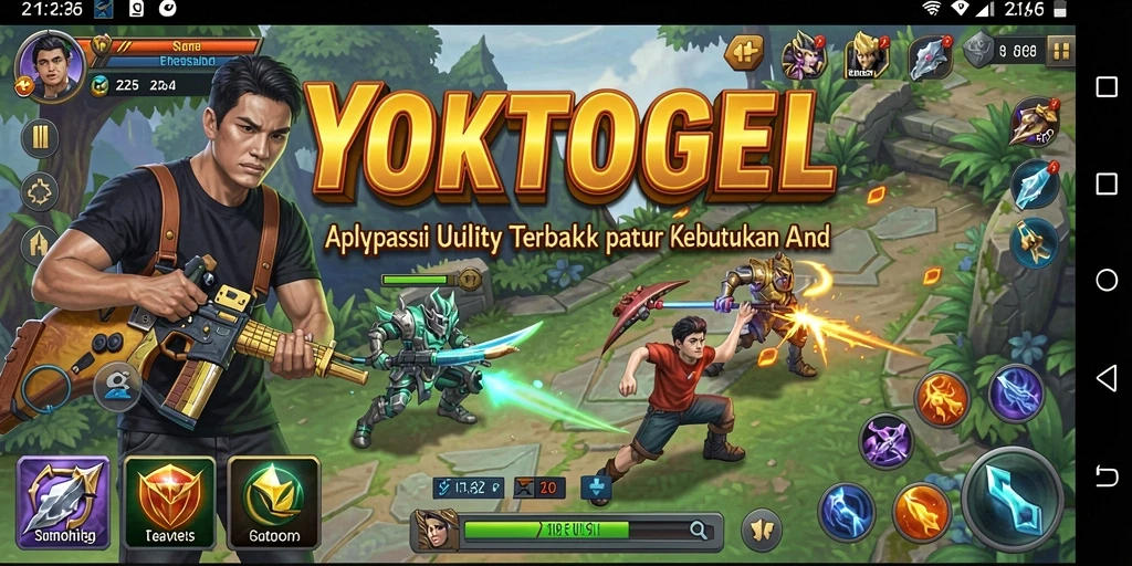 Tampilan antarmuka utama YOKTOGEL dengan berbagai fitur utility.