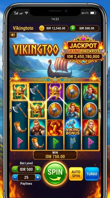 Antarmuka pengguna yang intuitif di vikingtoto.